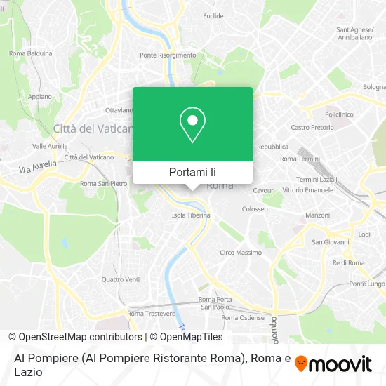 Mappa Al Pompiere (Al Pompiere Ristorante Roma)