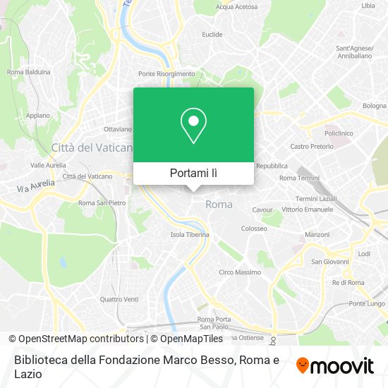 Mappa Biblioteca della Fondazione Marco Besso