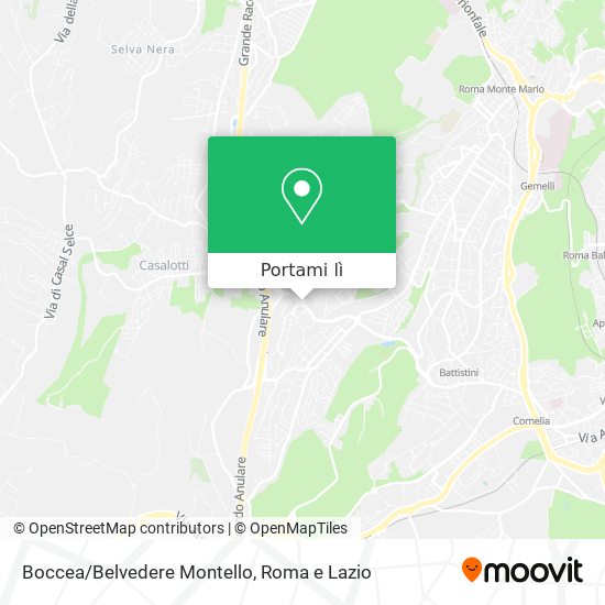 Mappa Boccea/Belvedere Montello