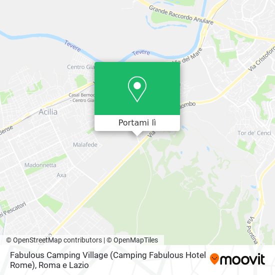Mappa Fabulous Camping Village (Camping Fabulous Hotel Rome)