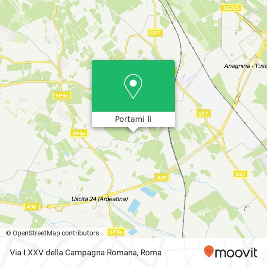 Mappa Via I XXV della Campagna Romana