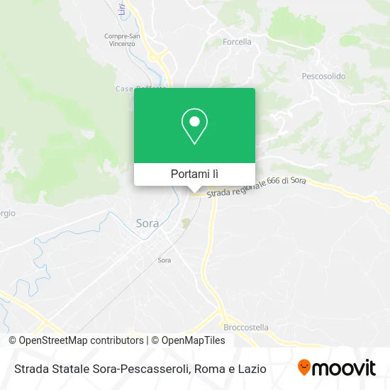 Mappa Strada Statale Sora-Pescasseroli