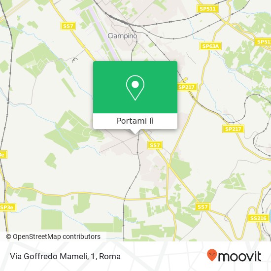 Mappa Via Goffredo Mameli, 1