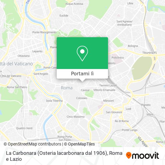Mappa La Carbonara (Osteria lacarbonara dal 1906)