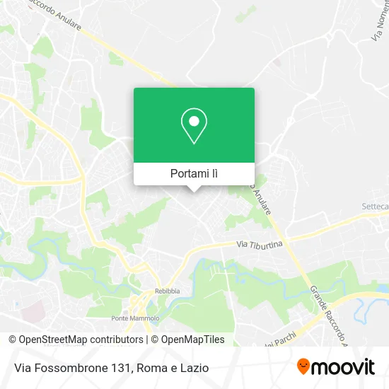 Mappa Via Fossombrone 131