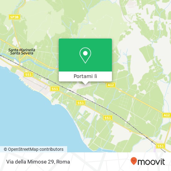 Mappa Via della Mimose 29