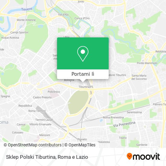 Mappa Sklep Polski Tiburtina