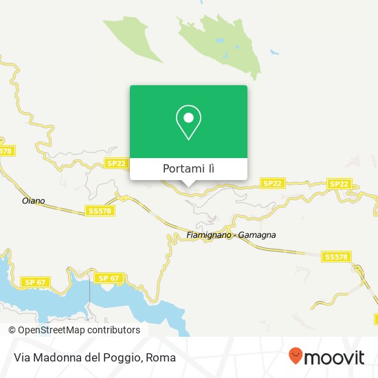 Mappa Via Madonna del Poggio