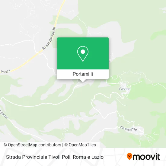 Mappa Strada Provinciale Tivoli Poli