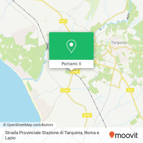 Mappa Strada Provinciale Stazione di Tarquinia