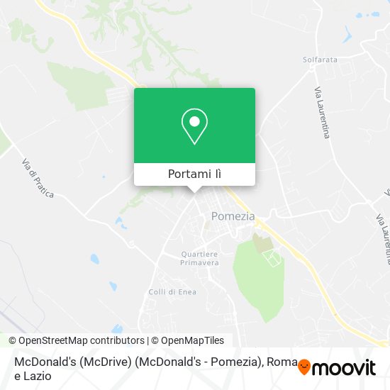 Mappa McDonald's (McDrive) (McDonald's - Pomezia)