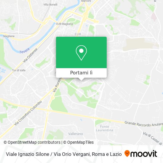 Mappa Viale Ignazio Silone / Via Orio Vergani