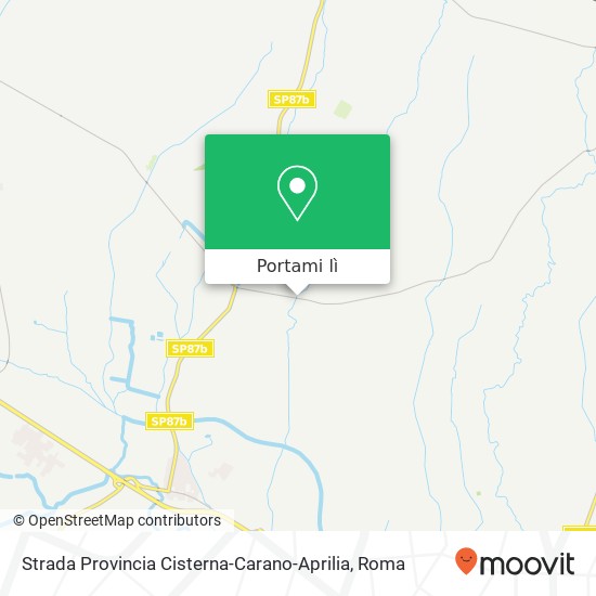Mappa Strada Provincia Cisterna-Carano-Aprilia