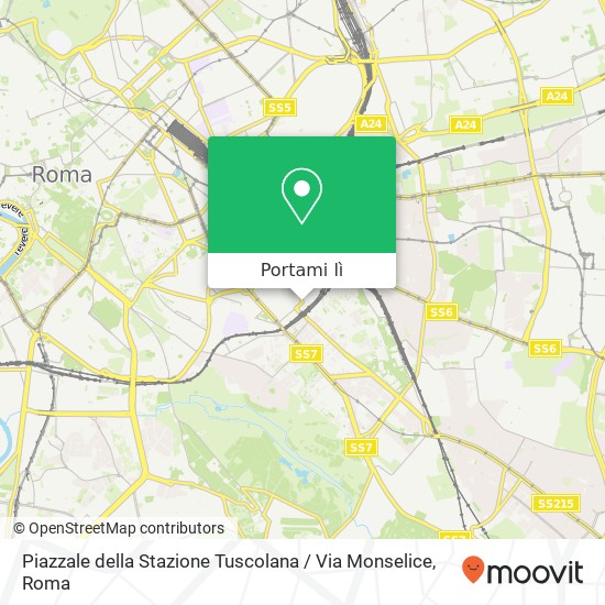 Mappa Piazzale della Stazione Tuscolana / Via Monselice