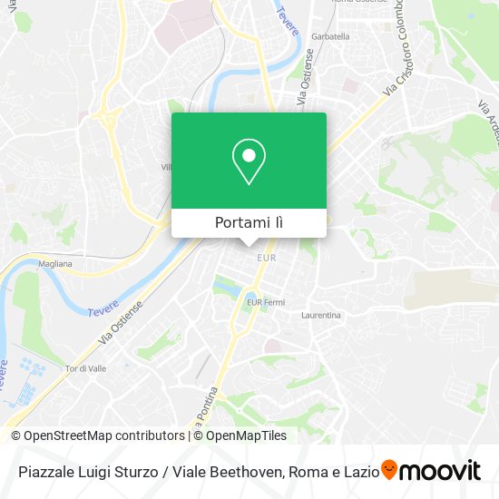 Mappa Piazzale Luigi Sturzo / Viale Beethoven