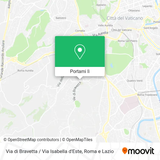 Mappa Via di Bravetta / Via Isabella d'Este