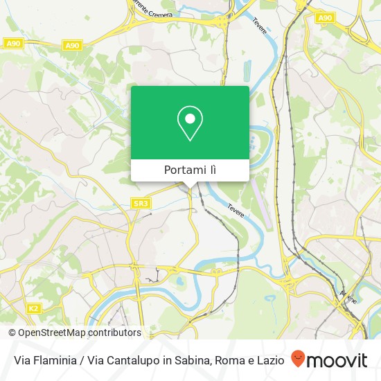 Mappa Via Flaminia / Via Cantalupo in Sabina