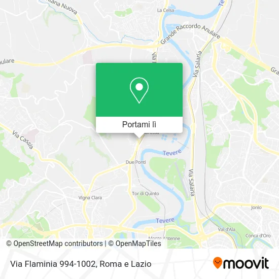 Mappa Via Flaminia 994-1002