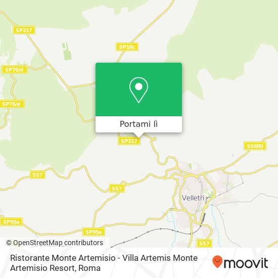 Mappa Ristorante Monte Artemisio - Villa Artemis Monte Artemisio Resort