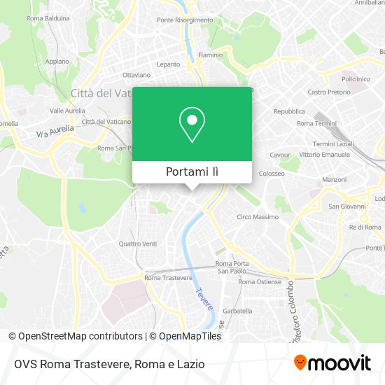 Mappa OVS Roma Trastevere
