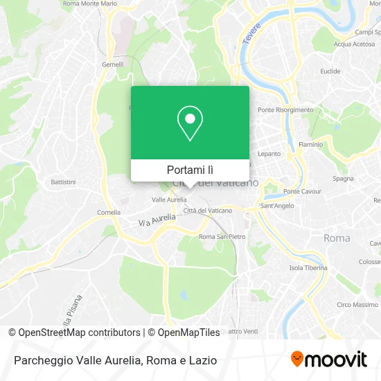 Mappa Parcheggio Valle Aurelia