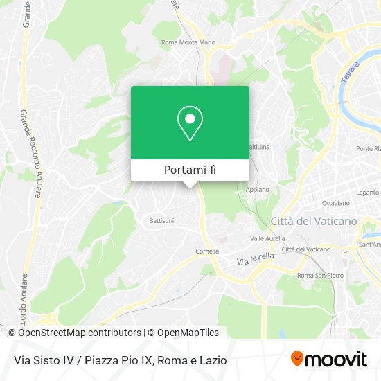 Mappa Via Sisto IV / Piazza Pio IX