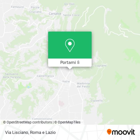 Mappa Via Lisciano