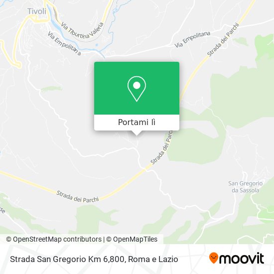 Mappa Strada San Gregorio Km 6,800