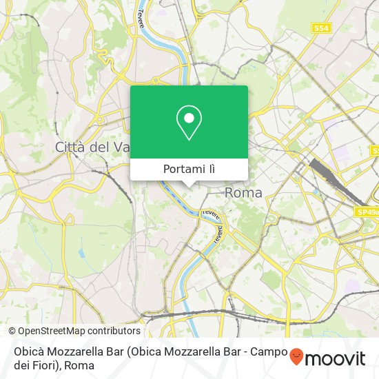 Mappa Obicà Mozzarella Bar (Obica Mozzarella Bar - Campo dei Fiori)