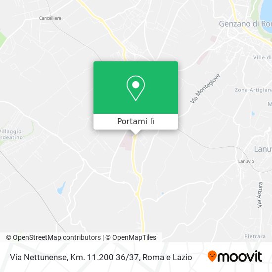 Mappa Via Nettunense, Km. 11.200 36 / 37