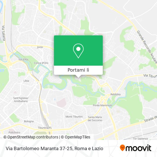 Mappa Via Bartolomeo Maranta 37-25