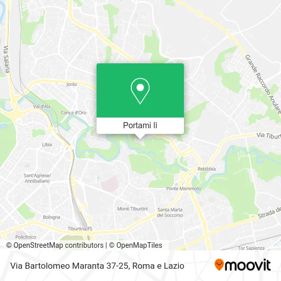 Mappa Via Bartolomeo Maranta 37-25