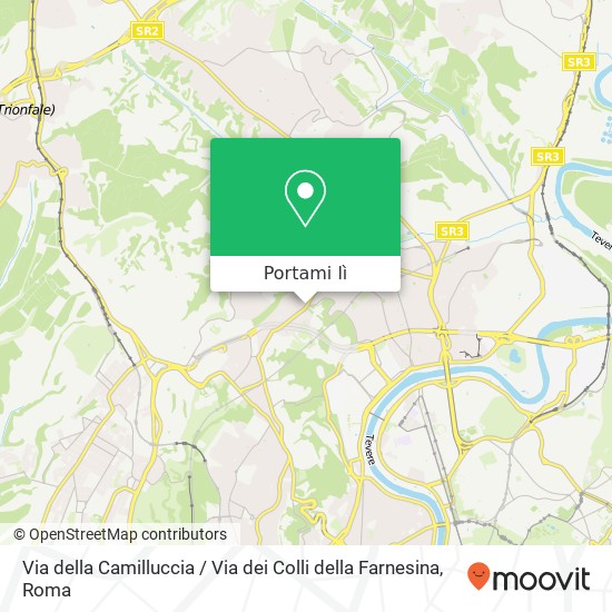 Mappa Via della Camilluccia / Via dei Colli della Farnesina