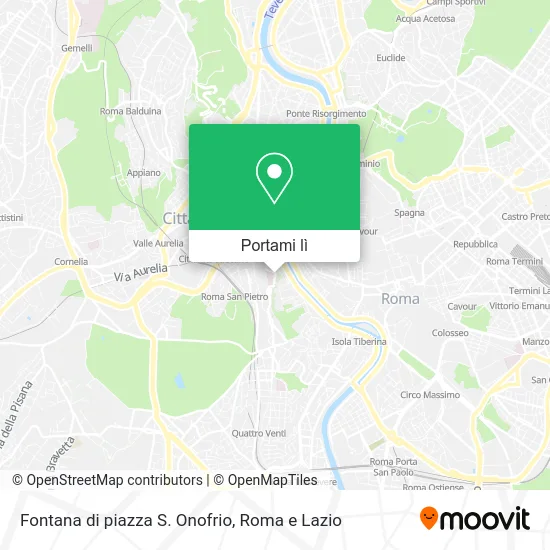 Mappa Fontana di piazza S. Onofrio