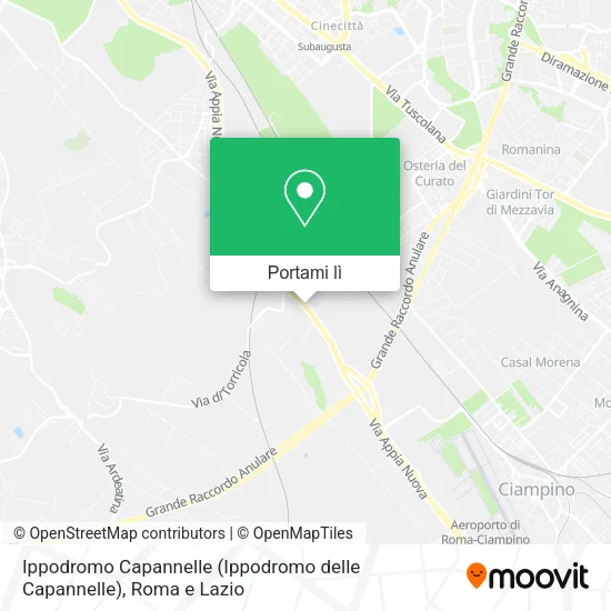 Mappa Ippodromo Capannelle (Ippodromo delle Capannelle)