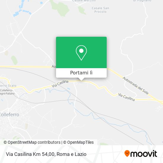 Mappa Via Casilina Km 54,00