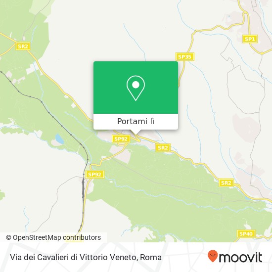 Mappa Via dei Cavalieri di Vittorio Veneto