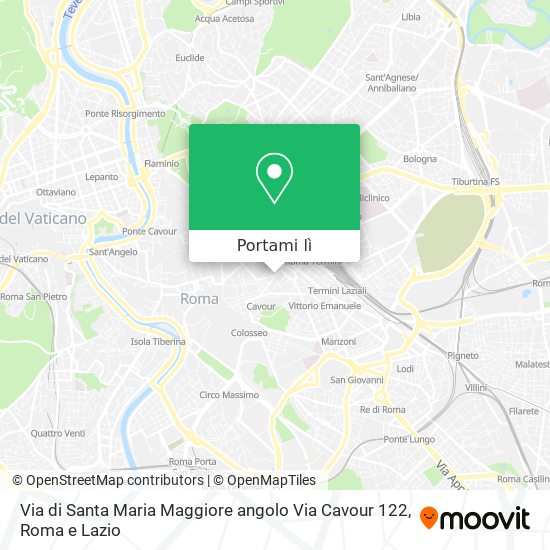 Mappa Via di Santa Maria Maggiore angolo Via Cavour 122