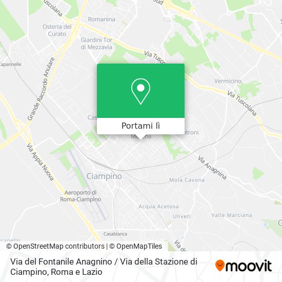 Mappa Via del Fontanile Anagnino / Via della Stazione di Ciampino
