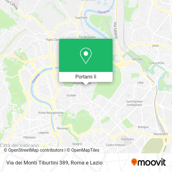 Mappa Via dei Monti Tiburtini 389
