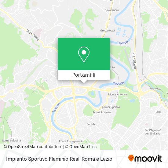 Mappa Impianto Sportivo Flaminio Real