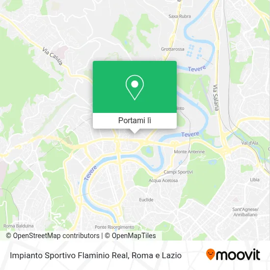 Mappa Impianto Sportivo Flaminio Real