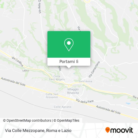 Mappa Via Colle Mezzopane