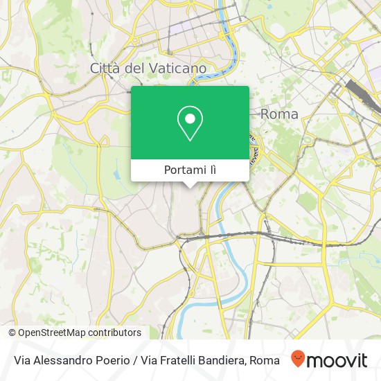 Mappa Via Alessandro Poerio / Via Fratelli Bandiera