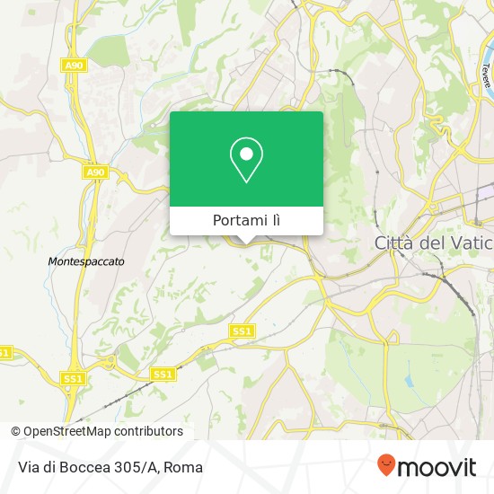 Mappa Via di Boccea 305/A