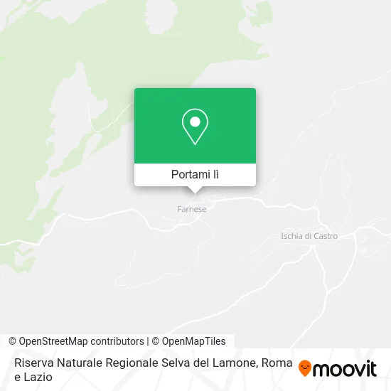 Mappa Riserva Naturale Regionale Selva del Lamone