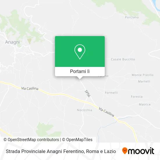 Mappa Strada Provinciale Anagni Ferentino