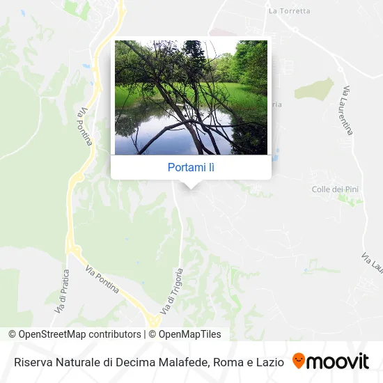 Mappa Riserva Naturale di Decima Malafede