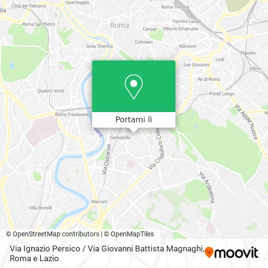 Mappa Via Ignazio Persico / Via Giovanni Battista Magnaghi