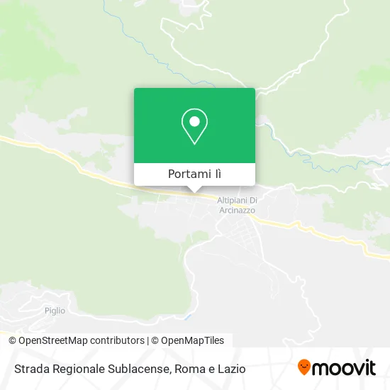 Mappa Strada Regionale Sublacense